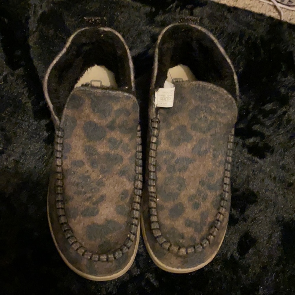 Cheetah Print Fur Lined Hey Dudes